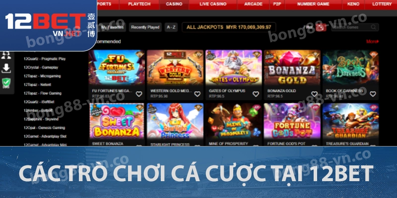 Sản phẩm cá cược tại 12BET